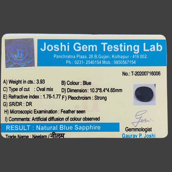 Blue Sapphire / Neelam